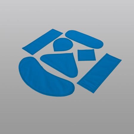 Амикодент комплект №1 — комплект рентгенозащитных пластин №1 (7 элементов), для пациента (резина)