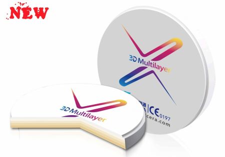 XTCERA ZrO2 – Циркониевый диск 3D Многослойный (98,5 мм, толщина диска 20 мм)