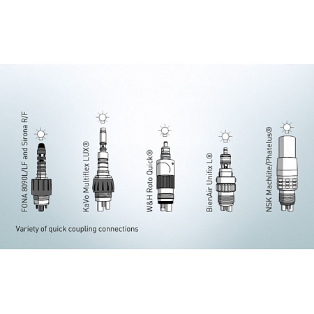 FONA 8080 SR - турбинный наконечник со светом, со стандартной головкой, под быстросъемное соединение