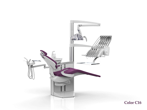 SILVERFOX 8000С CMS0 – Стоматологическая установка с верхней подачей и электрической системой управления инструментами, подачей воздуха и воды