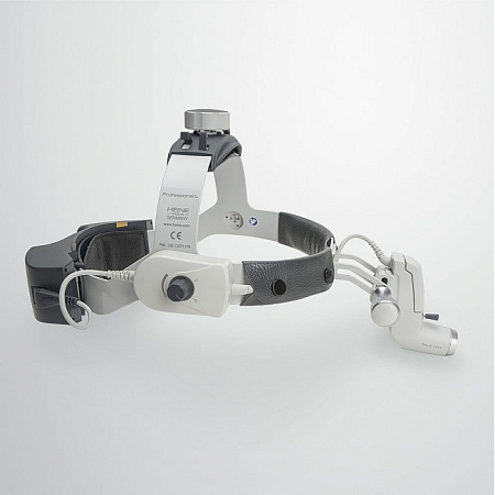 Heine ML4 LED UNPLUGGED HR 2.5x - налобный светодиодный осветитель ML4 LED UNPLUGGED в комплекте с бинокулярными лупами HR 2.5x и защитным щитком S-Guard