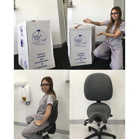 Bambach CW - эрготерапевтический стул-седло врача-стоматолога с уменьшенным сиденьем 